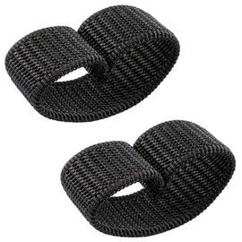 TACNEX Duty Belt End Retaining Loop Nylon Bands Keepers Stays Retainer for Law Enforcement Police Officer Belt 2 PCS (Nylon Black, 1 1/2")