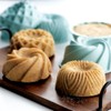 Nordicware 69800 Juego Molde Mini Bundt, Plástico, Menta, 2 Piezas