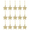30Pcs Mini Gold Glitter Star Pendant Christmas Tree Hanging Decorations