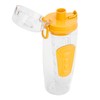 Fruit Infuser Water Bottle Anti Slip Grip Flip Top Lid