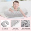 LAT Nursing Pillow for Breastfeeding with Removable Minky Cover,Ergonomic Breast