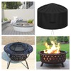 OKPOW Fire Pit Cover 75cm, Firepit Covers Waterproof Round-600D,Anti-UV,Heavy Duty