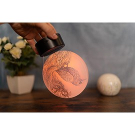 Raven LED Lamp - 3D Table Lamp with Mystical Bird Motif & Colour Changing - Gift for Nature Lovers, Fantasy & Gothic Fans - Mood Light for Living Room & Bedroom - Acrylic Made in Germany