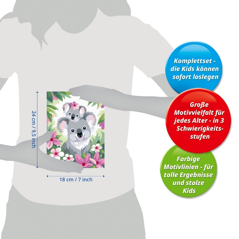 Ravensburger 28984 Paint by Numbers - Cute Koalas - For