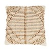 SARO LIFESTYLE Woven Elegance Diamond Throw Pillow Cover, Natural, 18"