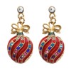 cocojewelry Christmas Ornament Bow Post Dangle Earrings