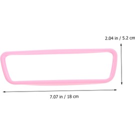 Protector Marco Espejo Retrovisor Trasero para Coche Compatible Model Y Funda de Silicona Rosa Resistente y Ligera Decoración Interior con Acabado Bordes Ásperos