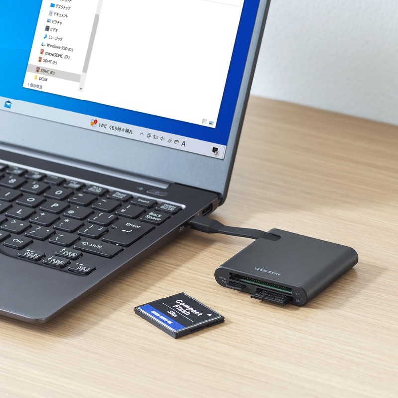 Sanwa Supply SD4.0 UHS-II Compatible Type-C Card Reader ADR-3TCML41BK