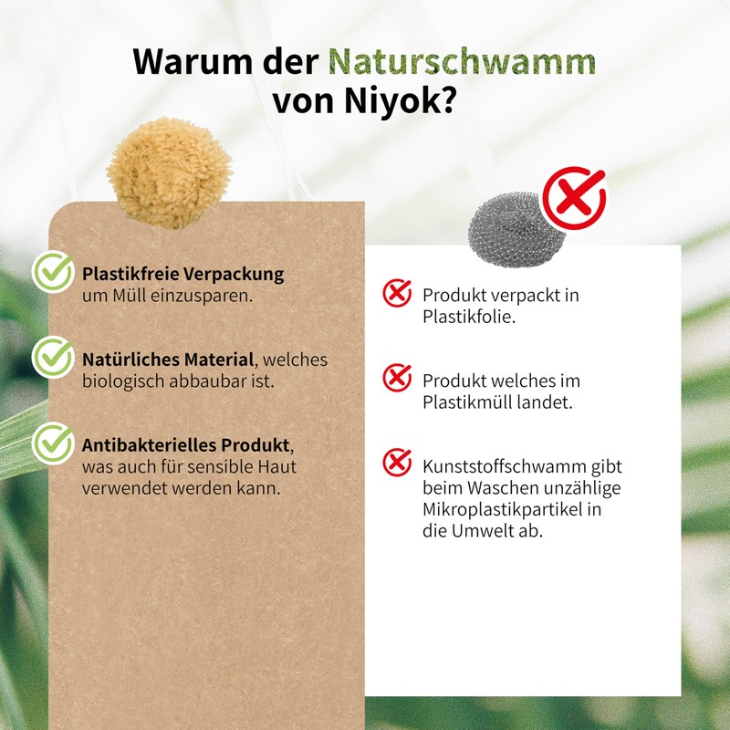 4025 Niyok® Natural Sponge • Soft Natural Bath Sponge •