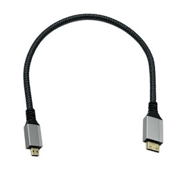 Seadream 4k Micro HDMI to Mini HDMI Cable Short,Type C to Type D Male to Male Braided Cable Cord 4K@60Hz, 2K, 1080P, 3D (1ft)
