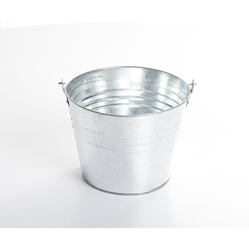 Unbekannt Metal Bucket Water Bucket Tin Bucket Galvanised Decorative Bucket