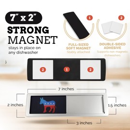 Funny Dishwasher Magnet Clean Dirty Sign, Dirty Clean Dishwasher Magnetic, Clean/Dirty Sign for Kitchen, Gag Gifts Political, Republican Democrat Political Gifts