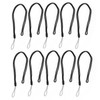 10pcs Neck Lanyard Black Polyester Badge Holder for Students Staff