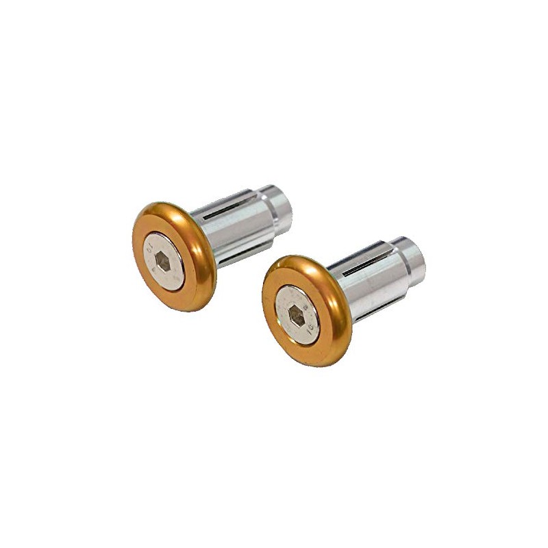 Moto Base MBBED-05 Handle Parts Universal Aluminum Bar End (Gold/Inner