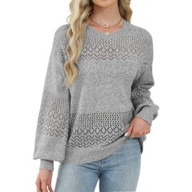 Sweaters for Women Early Fall Fashion Must Haves Clothes Winter Clothing 2025 Trendy Plus Size Oversized Sweater Sweatshirt Long Sleeve Shirts Tshirts Boho Crochet Tops Holiday Outfits Greg S