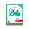 Staples 10% Recycled Smooth 2-Pocket Paper Presentation Folder, Green, 10/Pack