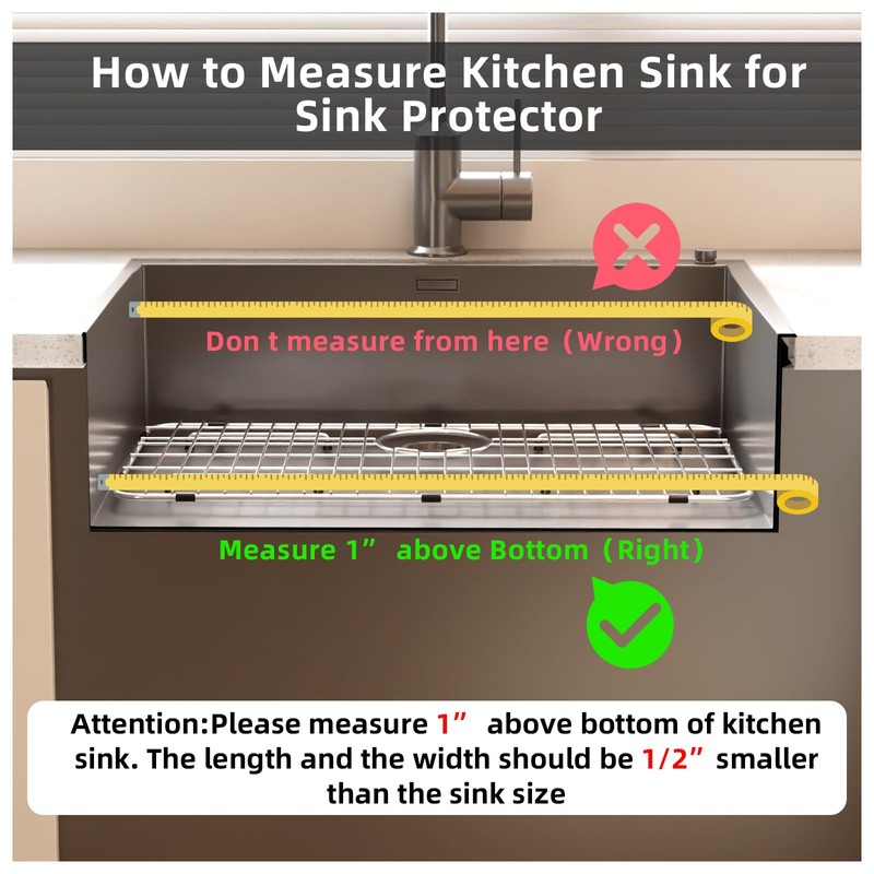 Sink Protectors for Kitchen Sink Bottom, 304 Stainless Steel 27