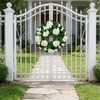 27" Hydrangea Wreath for Front Door – All-Season Wedding Décor