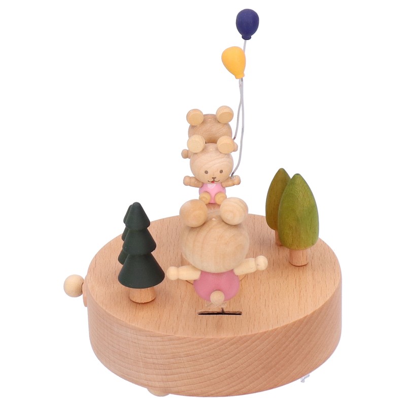 Wooden Seesaw Music Box Handicraft Home Decoration Desktop Ornament Valentine's