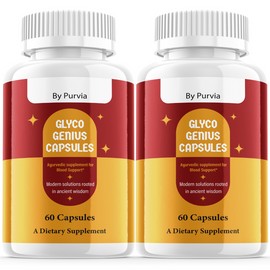 Purvia (2 Pack) Glyco Genius Capsules Strength Formula Wellness Support  (120 Capsules)