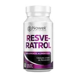 Nowek | Resveratrol | 60 Cápsulas | Suplemento Alimenticio | Ingredientes Naturales | No exceder dosis