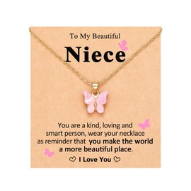 Kidbbi Niece Gifts from Auntie Aunt, Necklace Birthday Valentines Day Gifts for Girls