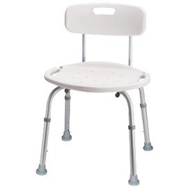 Carex Shower Chair With Back, Bath Chair and Shower Seat For Elderly, Handicap, and Disabled, 350lbs, Easy Assembly