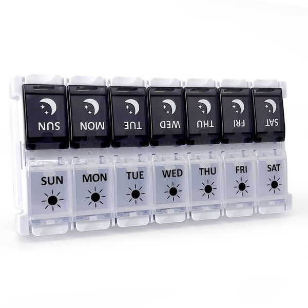 CHOMEOOK Medicine Case, Morning and Evening, Medicine Case, 2 Times