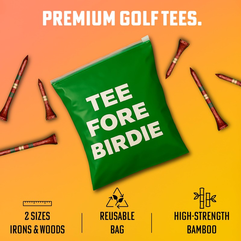 Palm Drive Golf Bamboo Tees (The Perfect Size)
