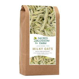 Milky Oats, Organically Grown in Wisconsin | 5.6 oz | 79 Servings | Sacred Blossom Farm | Herbal Tea & Medicinal Herbs | Loose Leaf | Regenerative Farming | Single Source | Avena Sativa