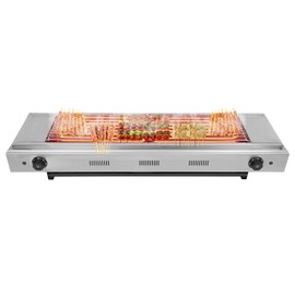 Gbonklong Gbonklong 3000W Smokeless Indoor Grill, 122-572°F Adjustable Temperature Commercial Electric Grill Electric Grill with Removable Griddle, Stainless Steel Indoor Grill BBQ Grill for Party