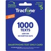 TracFone Text Only Plan - 1,000 Add-On Text Only - No Minutes/Data Included (Physical Card Shipped)