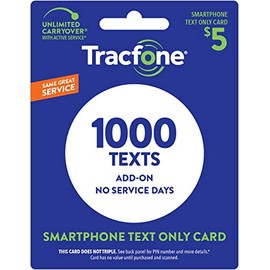 TracFone Text Only Plan - 1,000 Add-On Text Only - No Minutes/Data Included (Physical Card Shipped)