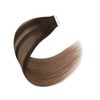 Sixstarhair Tape-In Real Hair Extensions, 20 Pieces, 50 g, 45