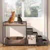 Saudism Pet Bunk Bed with Removable Stairs and 2 Drawers,