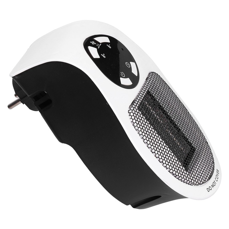 500W Black and White Mini Electric Heater Portable Wall Mounted