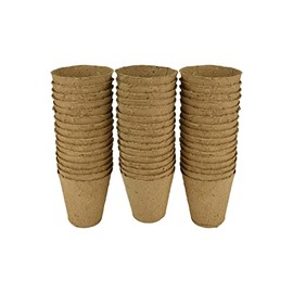Gro-sure Fibre Pots Round 8cm 48pk Propagation kit, Brown