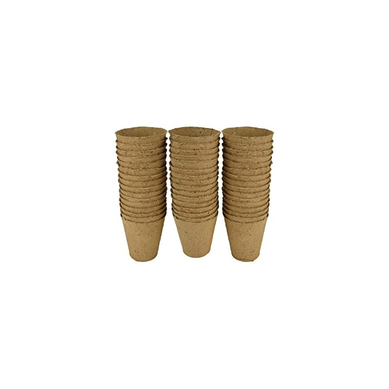 Gro-sure Fibre Pots Round 8cm 48pk Propagation kit, Brown