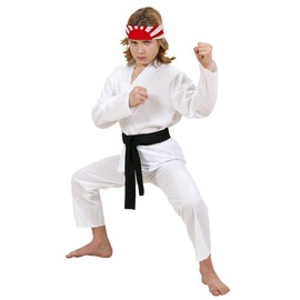 Children's Karate Kid Costume Small 5-7 yrs (128cm) for Oriental Chinese Fancy Dress