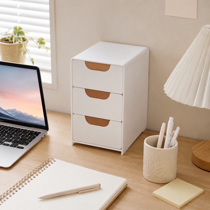 Mini 3-Drawer Desk Organizer for Small Items – Compact Storage