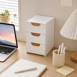 Mini 3-Drawer Desk Organizer for Small Items – Compact Storage for Jewelry, Cosmetics & Office Accessories