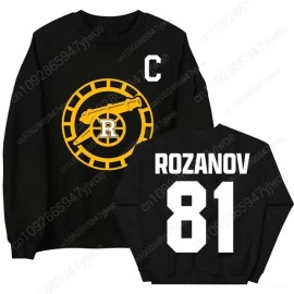 Cross-Border European Size Llya Rozanov 81 Intense Competition Crew Neck Air Cotton Loose Fit Spring Print Sweatshirt ShaneColor: 1226-jcs, Size: Xl