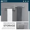 Angle Simple Swivel Hand Towel Rack 3 Bars Polished Chrome,