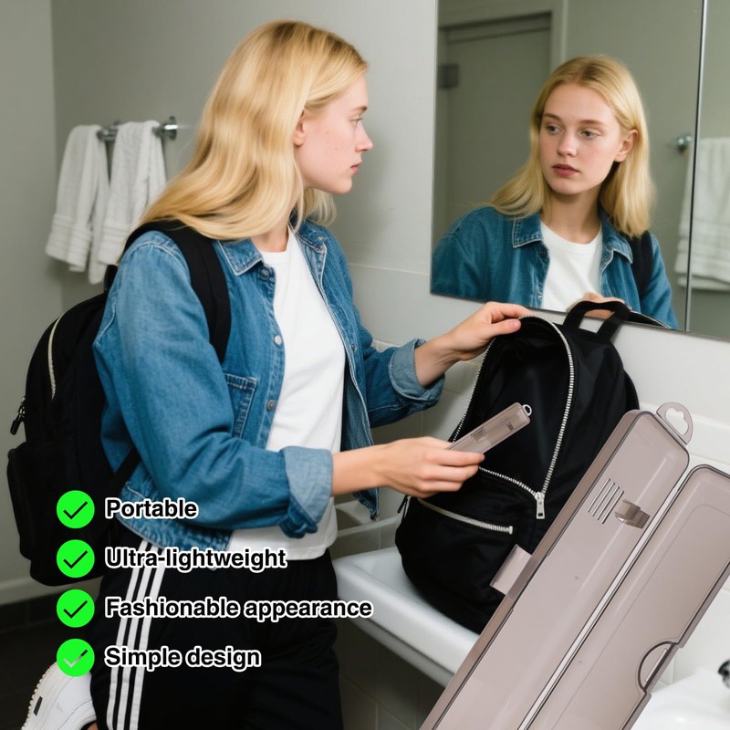 GUSDYIT 4 Packs Toothbrush Travel Case, Clear Black Toothbrush Holders