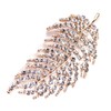 Rhinestone Feather Brooches Leaf Feather Leaf Diamond Brooch Glitter Rhinestone