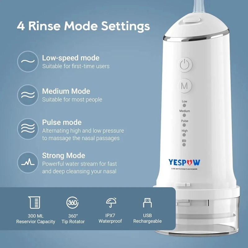 Yespow Electric Nasal Irrigation Cleaner System Rechargeable