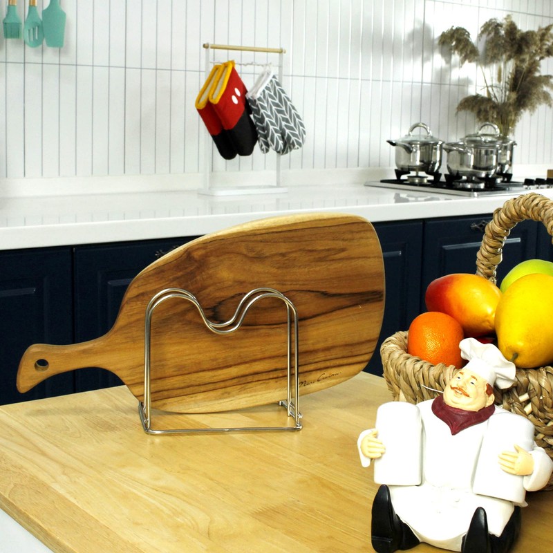 LENITH Stainless Steel Wire Cutting Board Holder, Cutting Board Rack