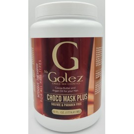 Golez Choco Mask Plus 60 oz. Chocolate Protein, Sulfate and Paraben Free, Cocoa Butter and Argan Oil, Intensive Therapy for All Hair Types