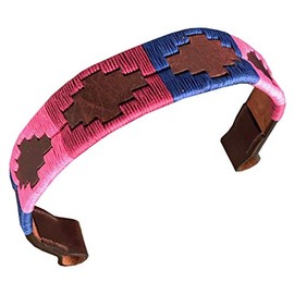 Carlos Diaz Designer Genuine Leather Waxed Embroidered Gaucho Polo Horse Bridle Headband (Pony 14 Inches)