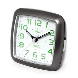 Atlanta Wecker analog ohne Ticken mit Licht Grau - 1974-4